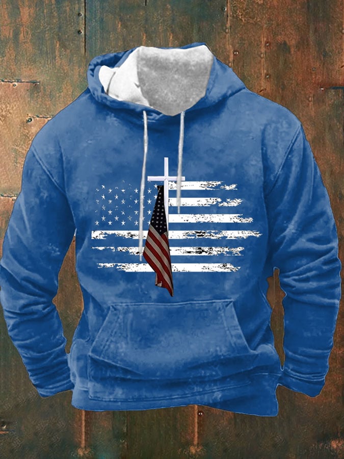 Sudadera casual estampado de manga larga Hooded para hombre