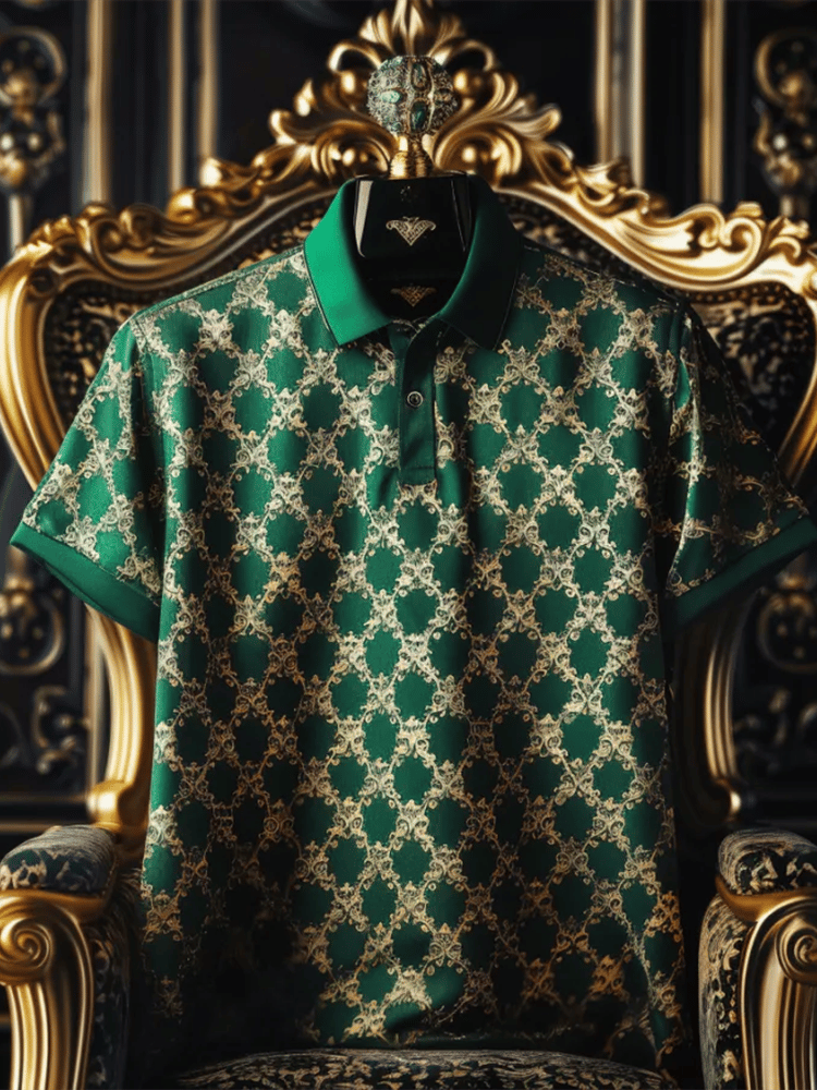 Camisa polo ejecutivo casual Button de manga corta para hombre