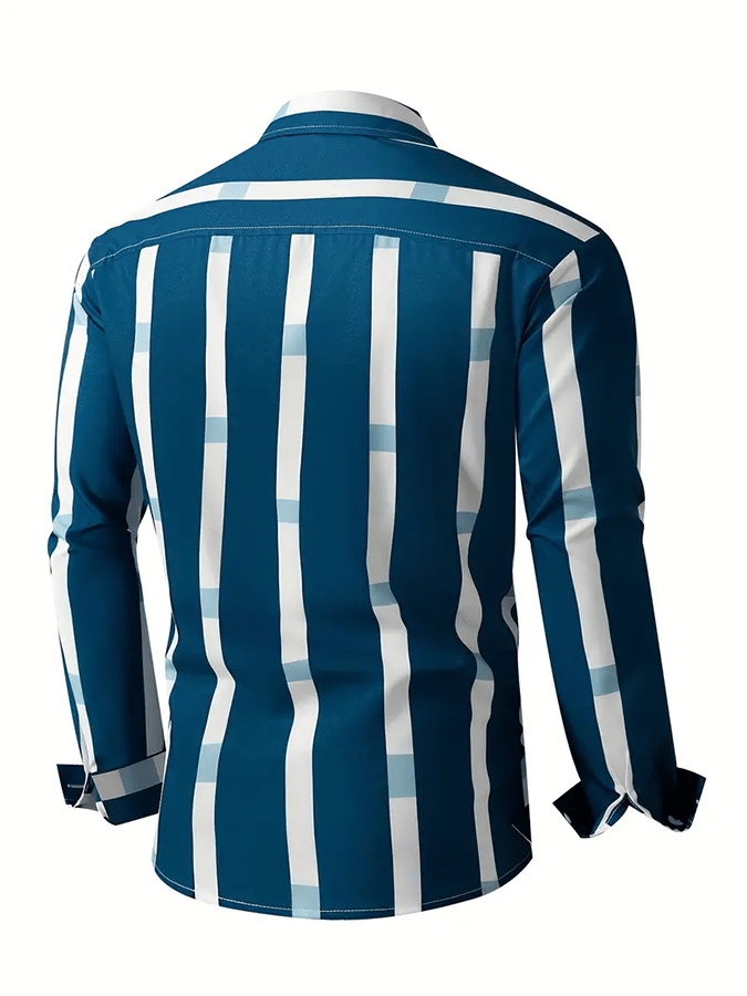 Camisa a rayas ejecutivo casual para hombre