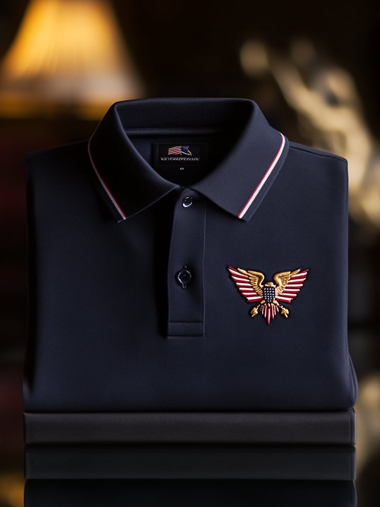 Camisa polo ejecutivo casual Button de manga corta para hombre