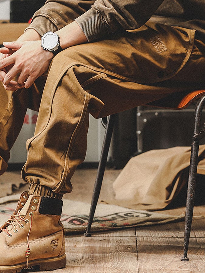 De color sólido retro Simple Overalls para hombre