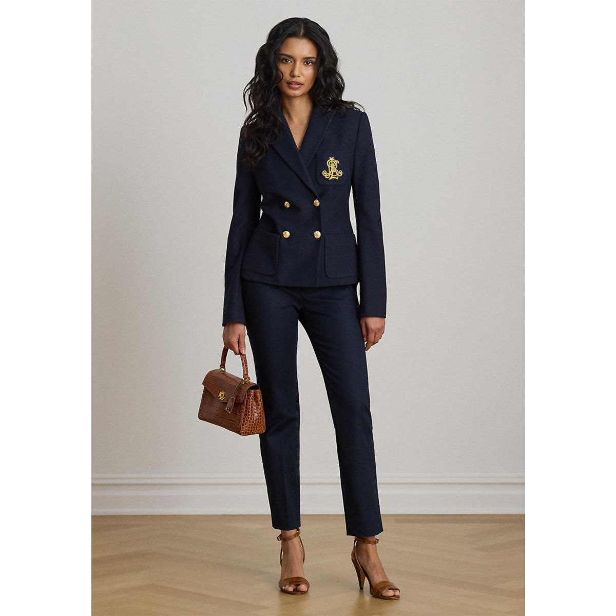 Double-Faced Cotton Slim Straight Pants - 4