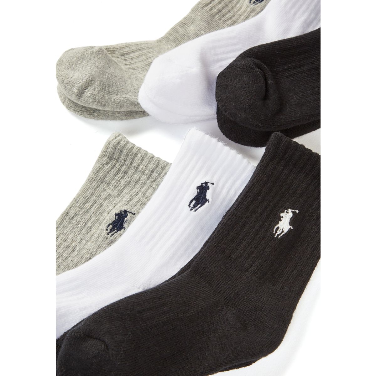 Boys 4-11 Cotton Blend Crew Socks - 6-Pack - 4