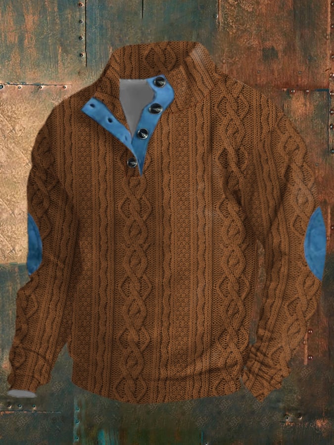 Sudadera Mechanical estampado Button casual para hombre