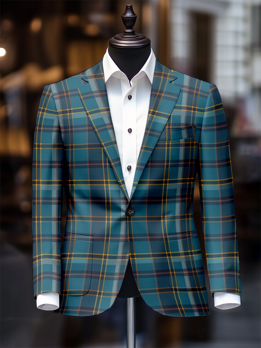 Saco retro casual a cuadros para hombre
