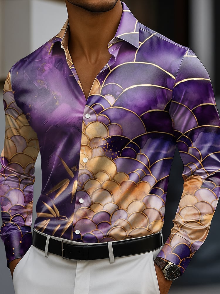 Camisa clásico ejecutivo casual Luxe de manga larga con botones para hombre
