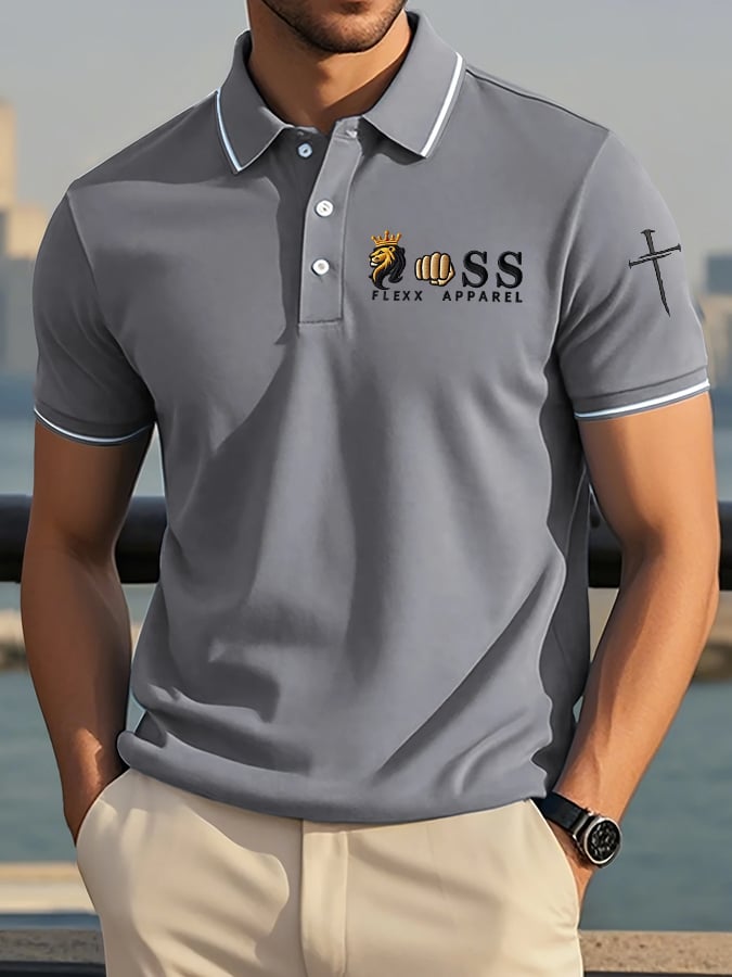 Camisa polo de moda gráfico Design casual para hombre