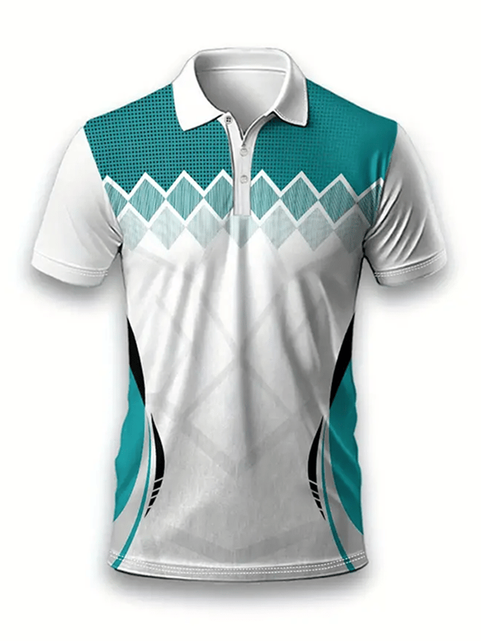 Camisa polo Golf casual estampado casual para hombre