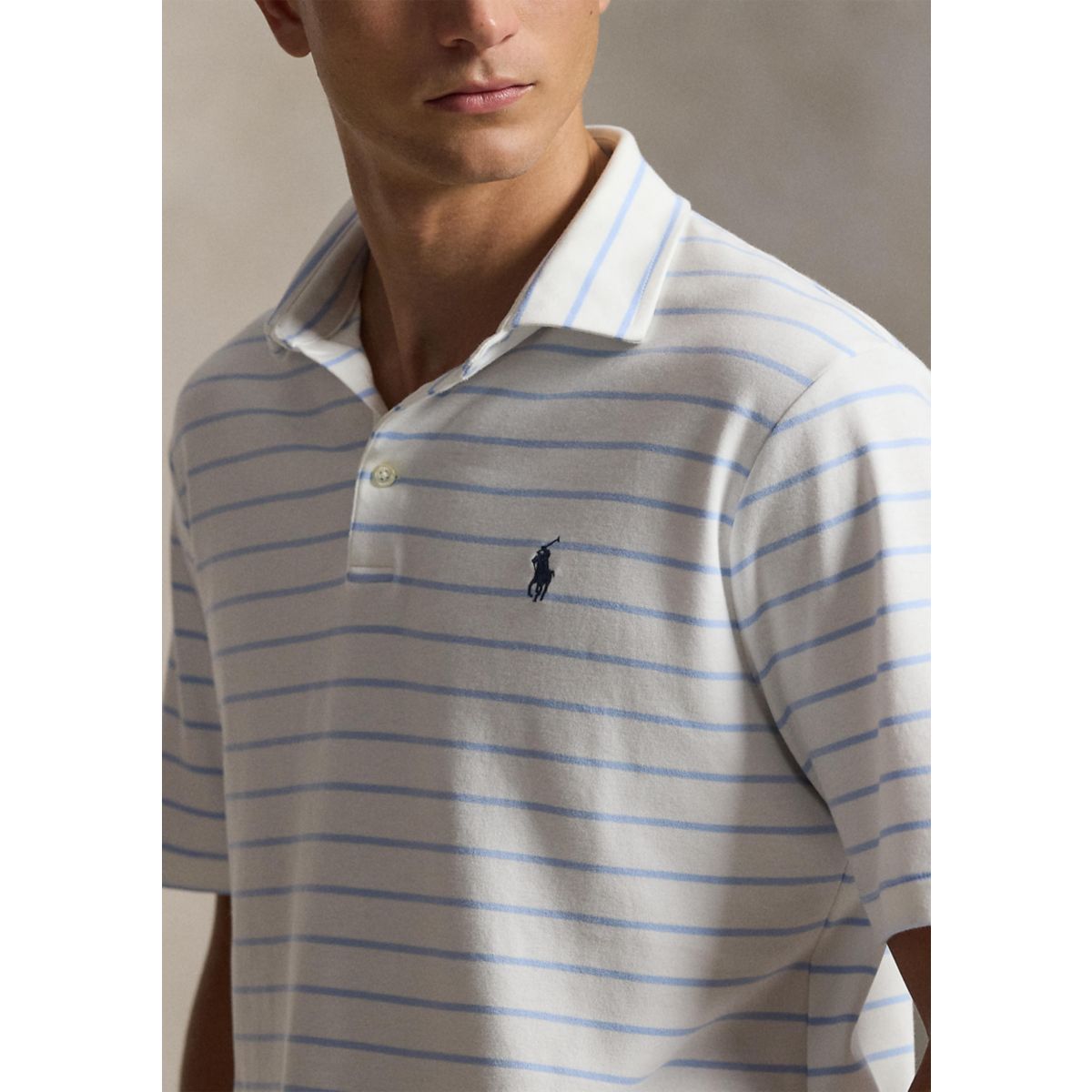 Classic Striped Soft Cotton Polo Shirt - 3