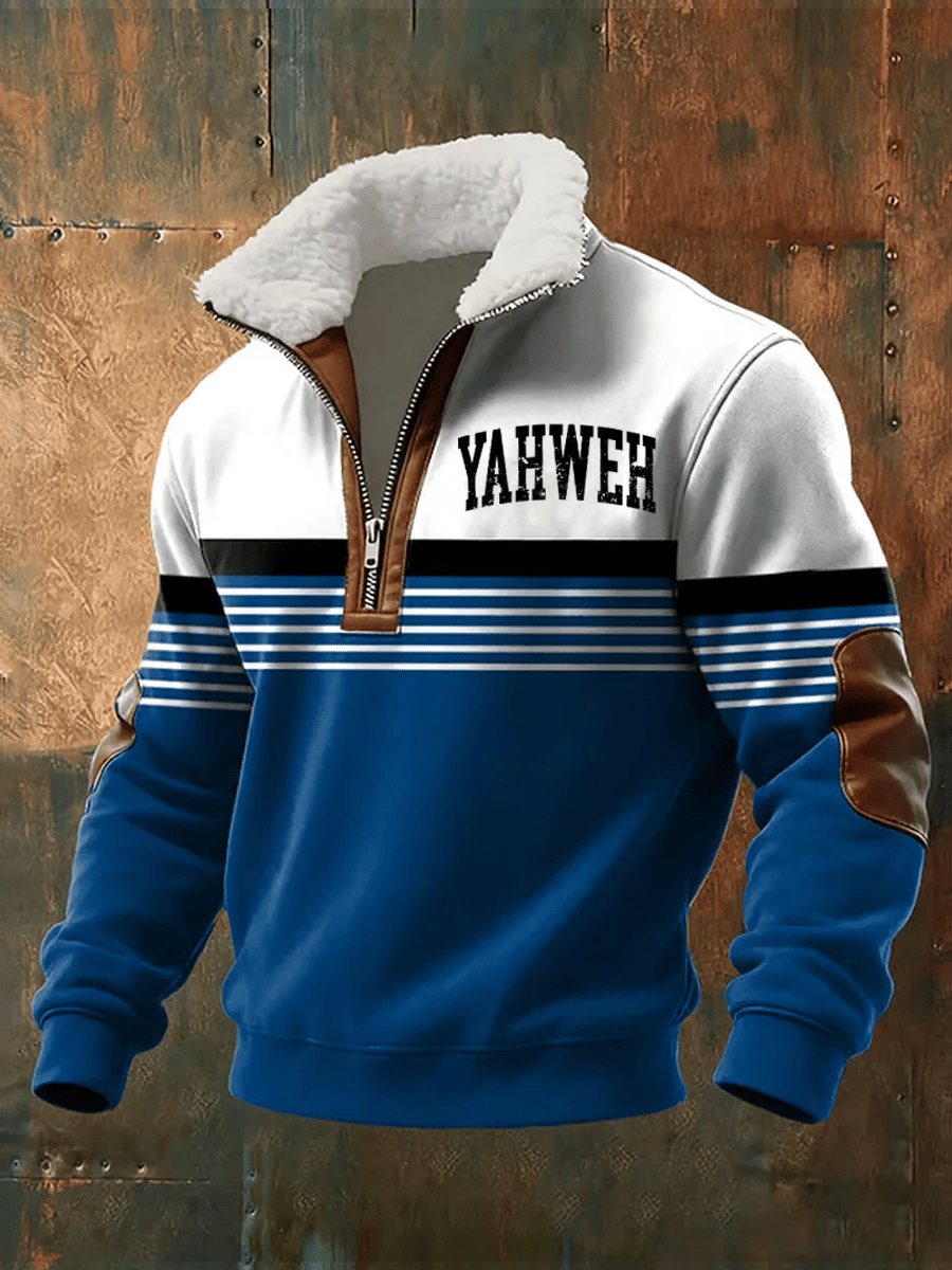 Yahweh Faith estampado sudaderas para hombre