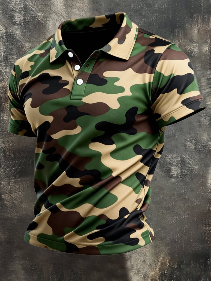 Camiseta retro Patriot camuflaje Patchpara trabajo para hombre