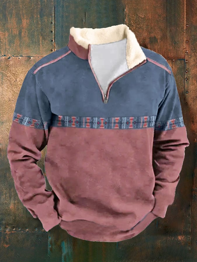 Sudadera casual cierre Stand cuello de manga larga