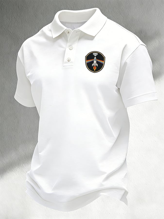 Camisa polo casual Artemis II estampado para hombre