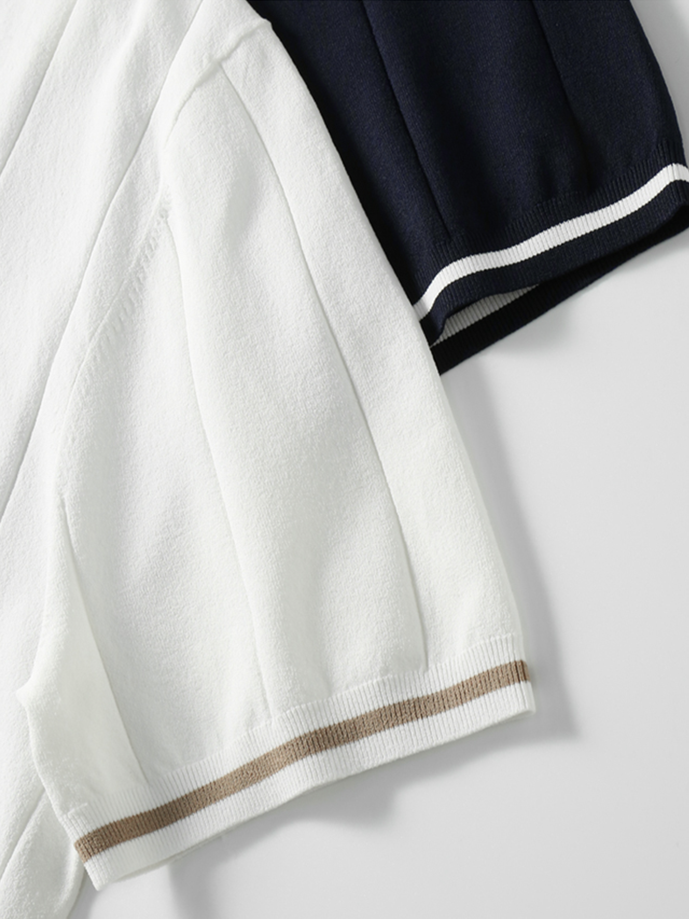 Cooltejido transpirable de manga corta Zip tejidoted Polo