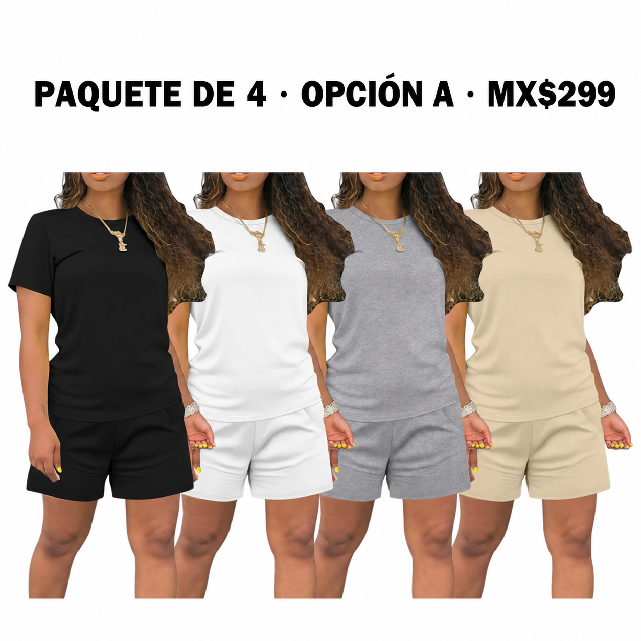Conjunto liso coordinado para mujer · vista 3