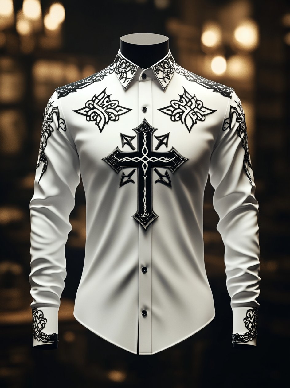 Camisa de lujo Gorgeous de manga larga para hombre
