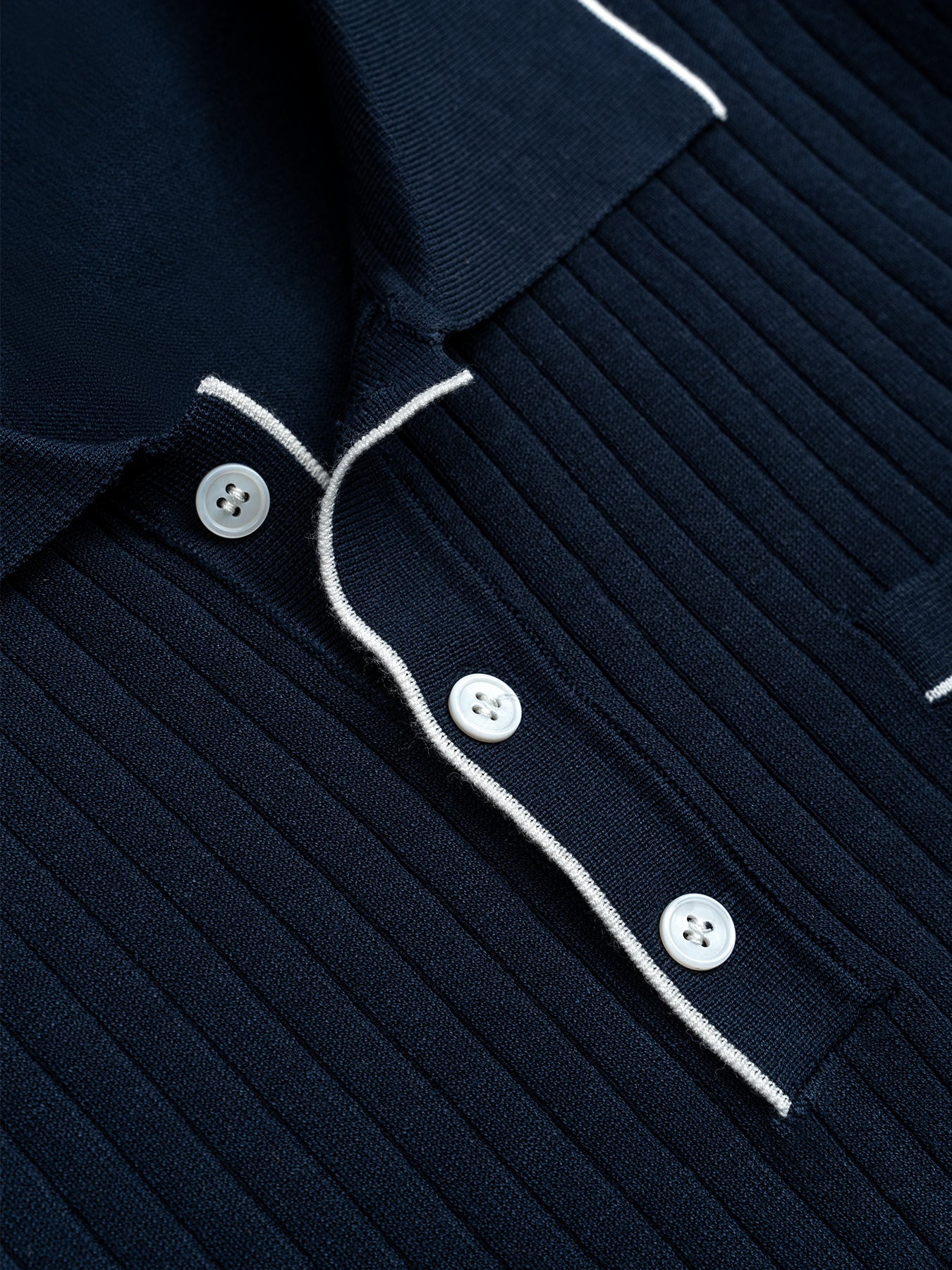 Gentletejido Contrast Color de manga corta tejidoted Polo