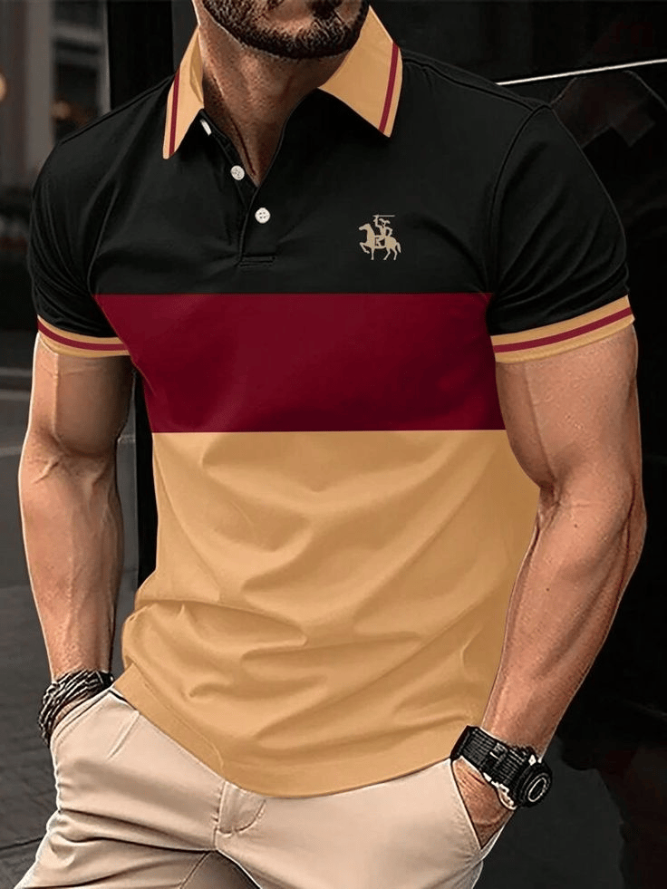 Camisa polo casual ejecutivo Button de manga corta para hombre