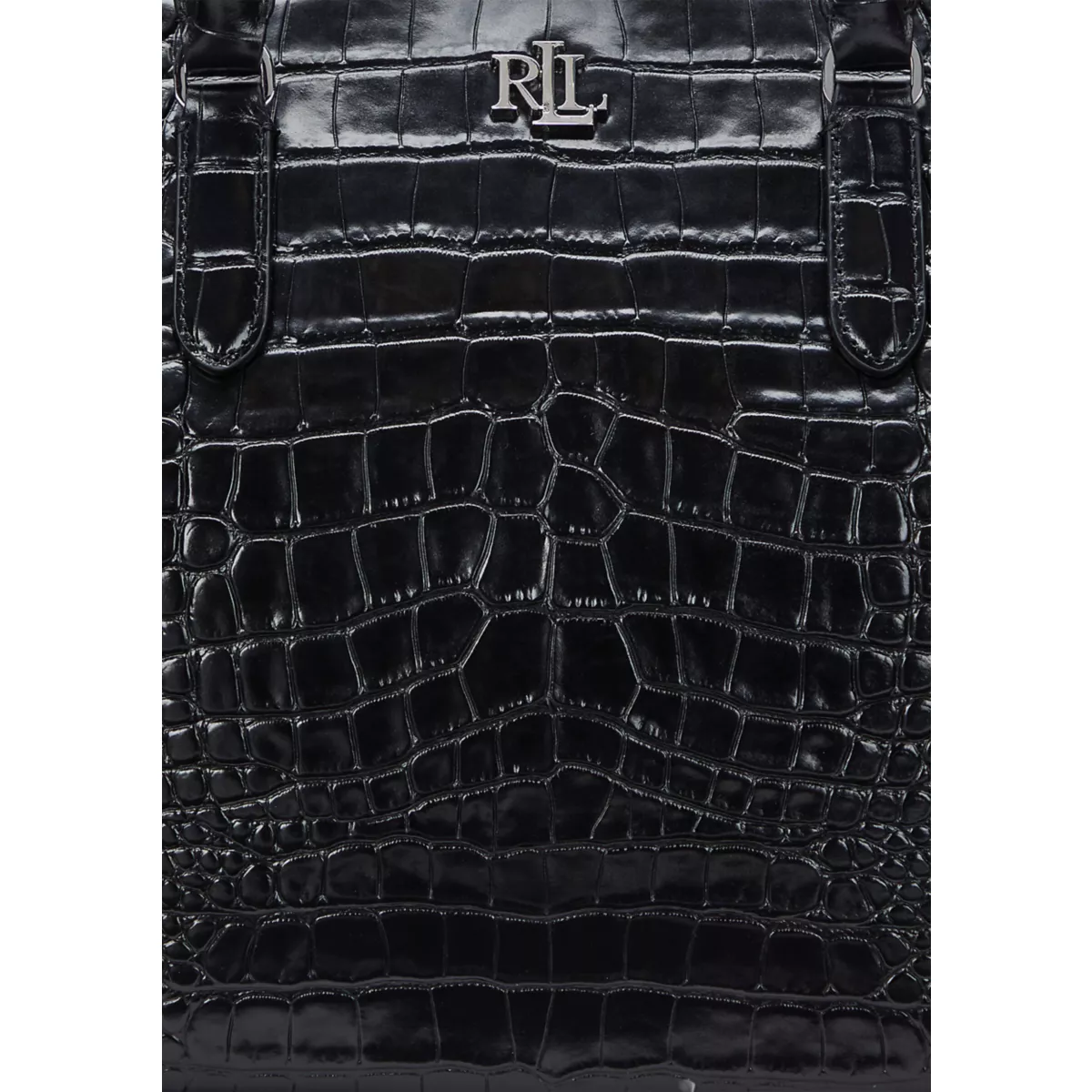 Embossed Leather Large Marcy Satchel - 5