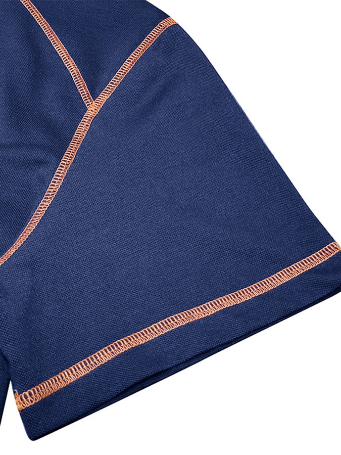 Camisa polo en bloques de coloring Polo cuello de manga corta para hombre