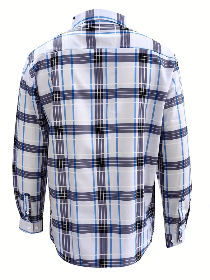 Camisa a cuadros ejecutivo casual para hombre