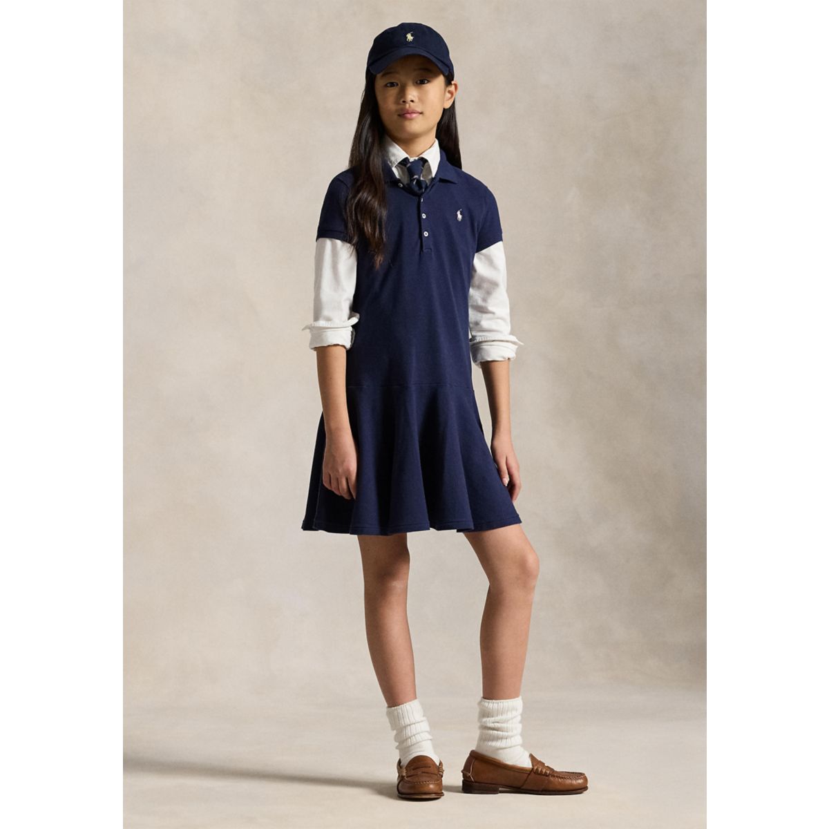 Mesh Polo Dress Girls 7-16 - 1