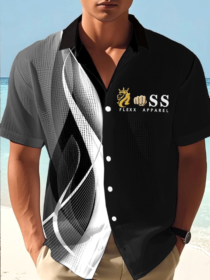 Camisa Waffle Fabric casual para hombre