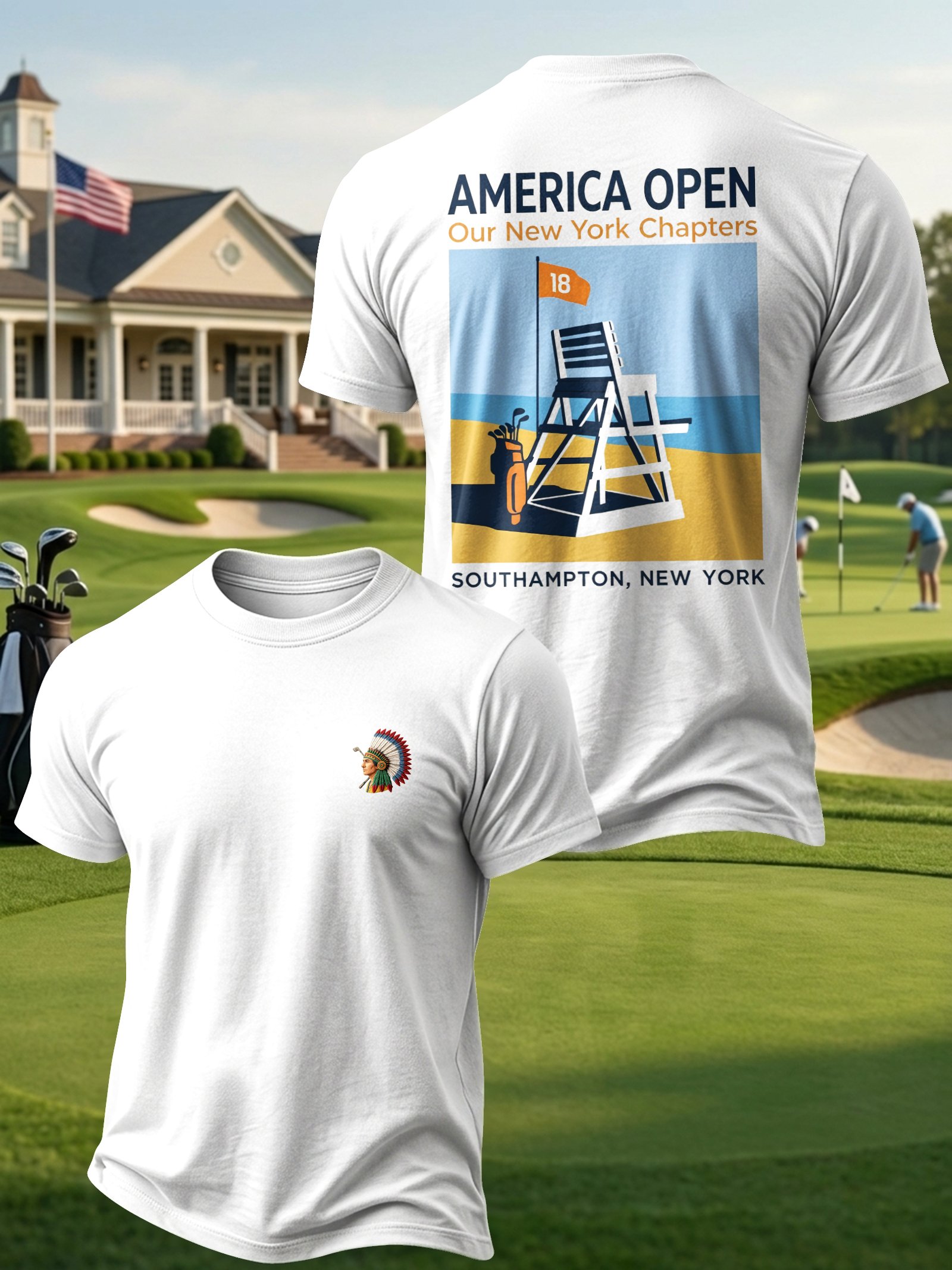 Golf Enthusiast estampado casual Tops para hombre