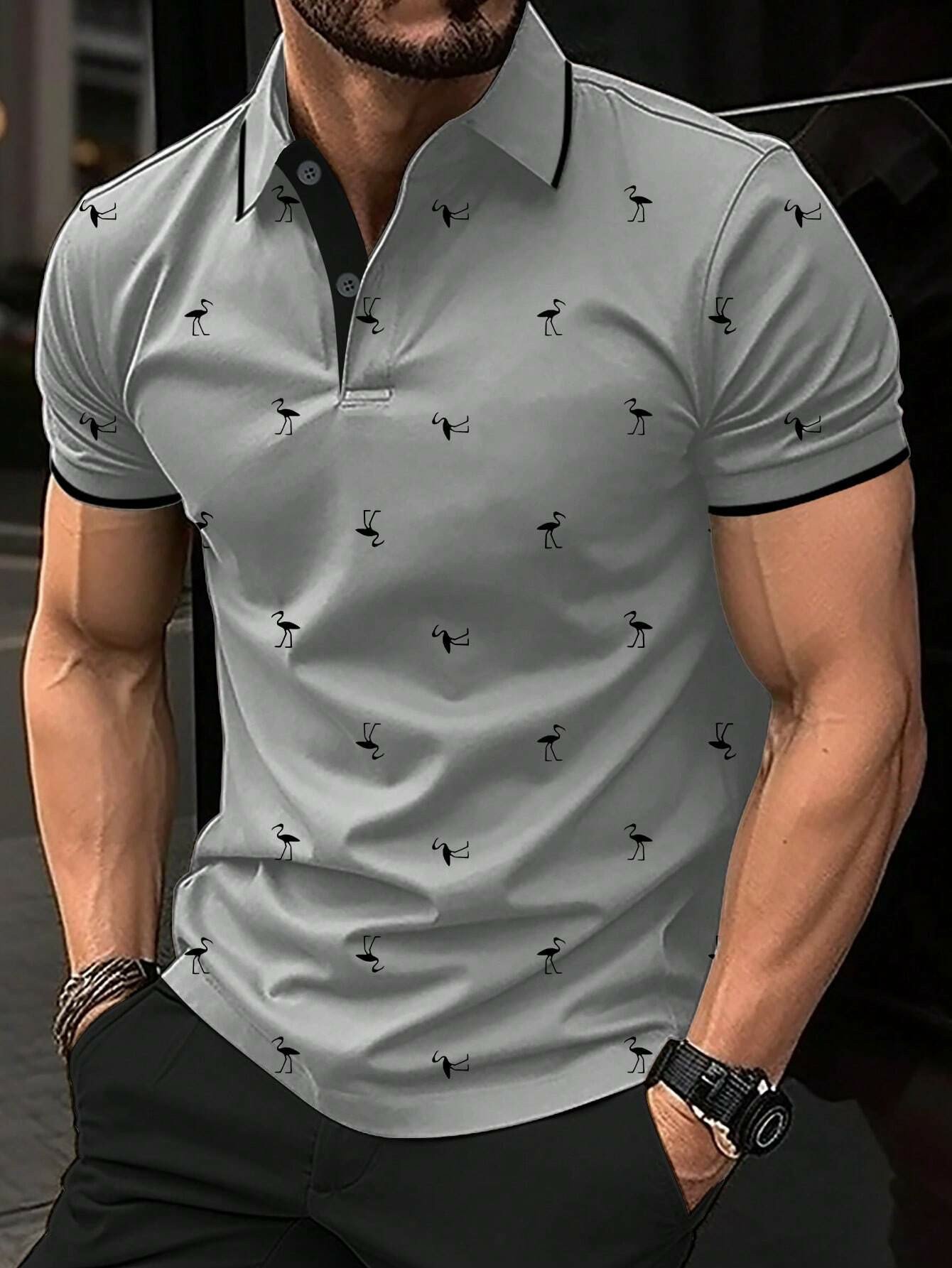 Camisa polo casual para hombre