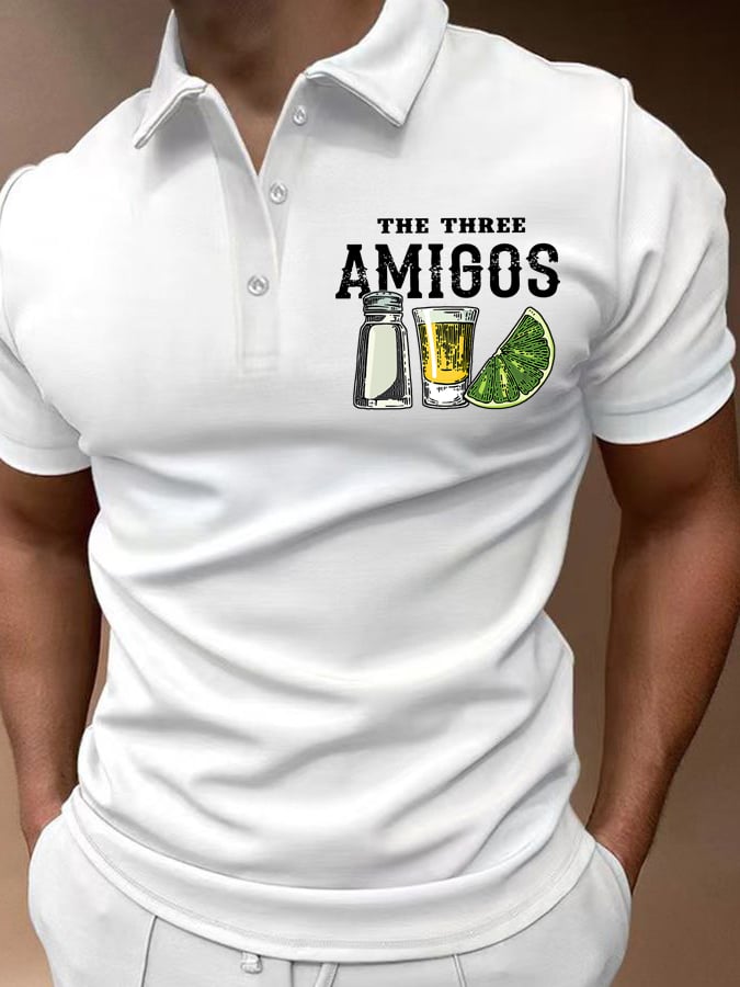 Camisa polo The Three Amigos Cinco De Mayo estampado para hombre