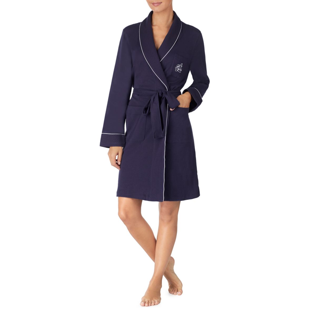 Cotton Shawl Wrap Robe - 1