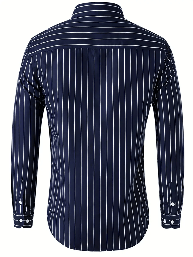 Camisa a rayas ejecutivo casual para hombre