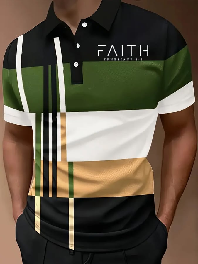 Camisa polo Faith estampado para hombre