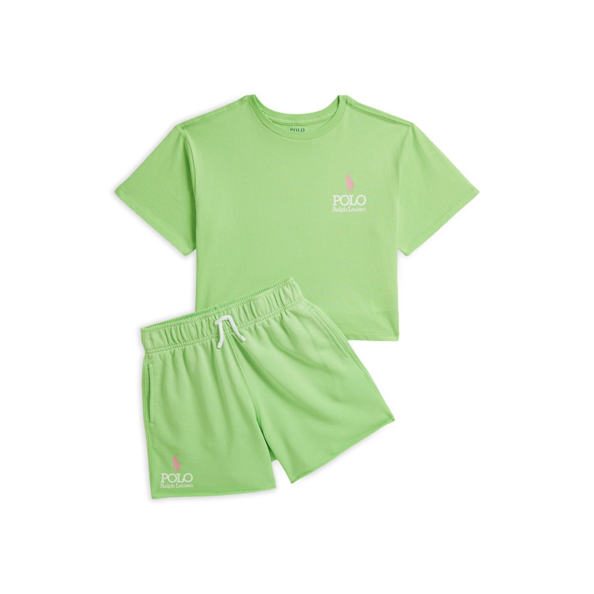 Girls 7-16 Big Pony Logo Terry Short - 3