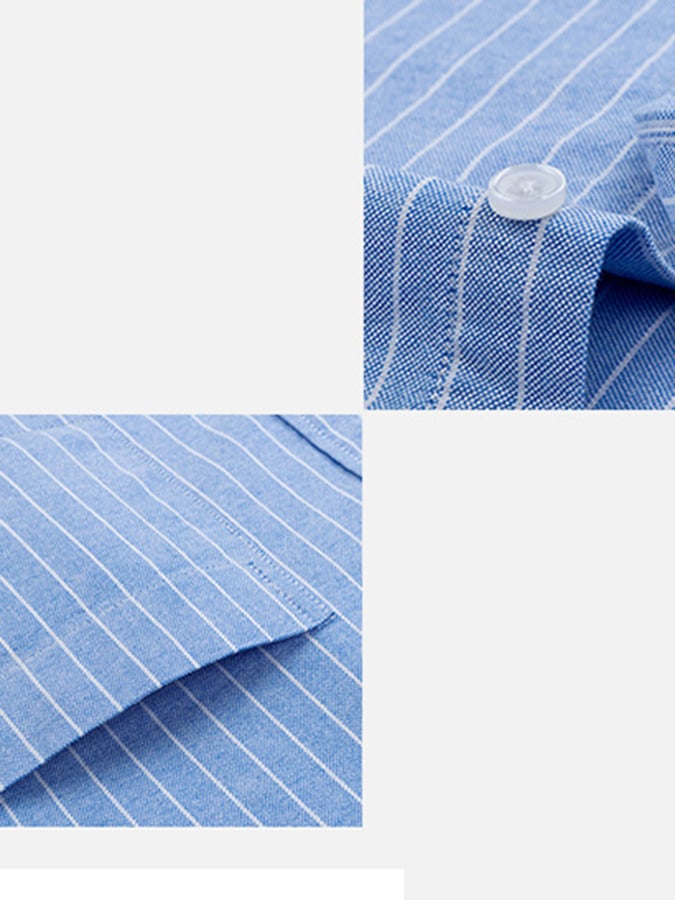 Camisa ejecutivo de algodón a rayas para hombre
