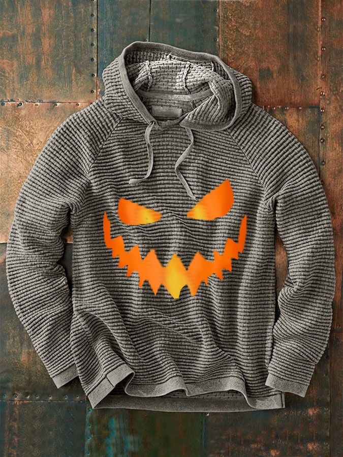 Sudadera Halloween Grimace estampado casual Hooded para hombre