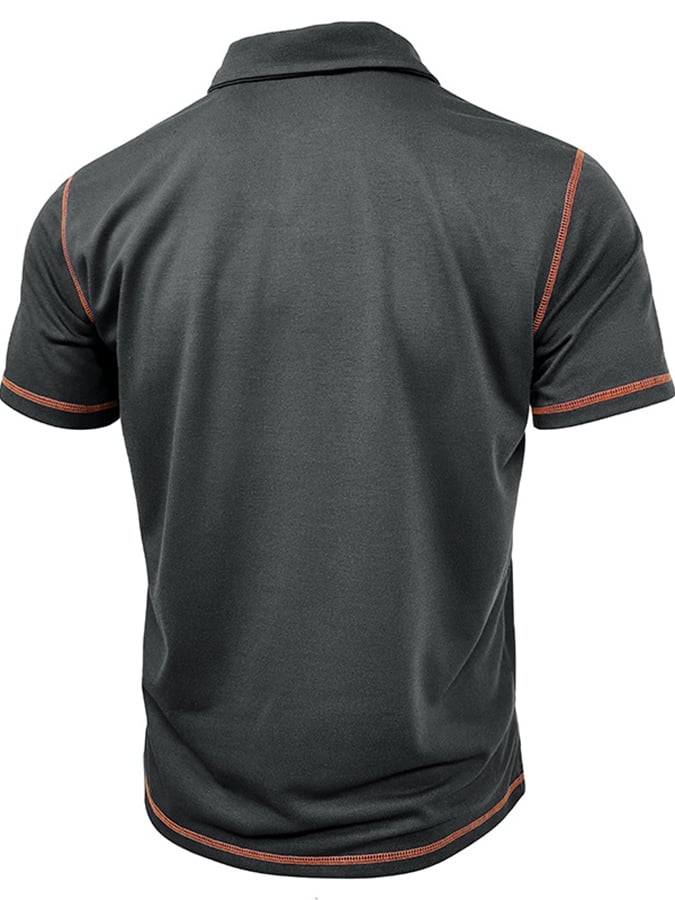 Camisa polo en bloques de coloring Polo cuello de manga corta para hombre