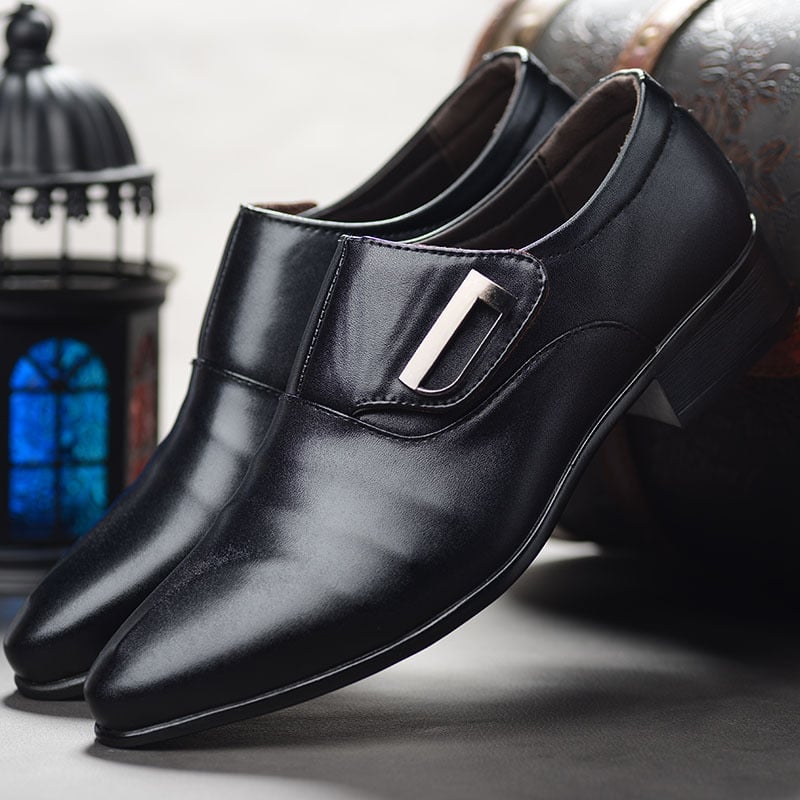 Mocasines ejecutivo formal casual Pointed Toe Faux cuero zapatos para hombre