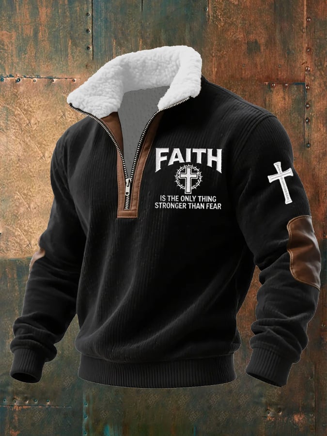 Sudadera Faith estampado cierre para hombre