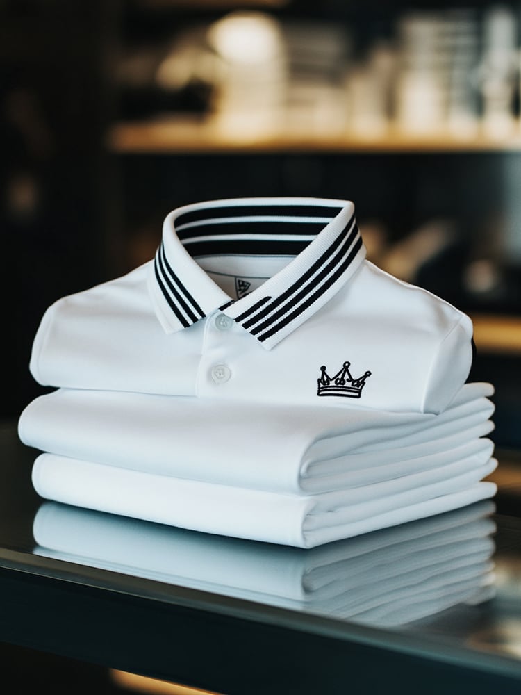 Camisa polo ejecutivo casual Button de manga corta para hombre