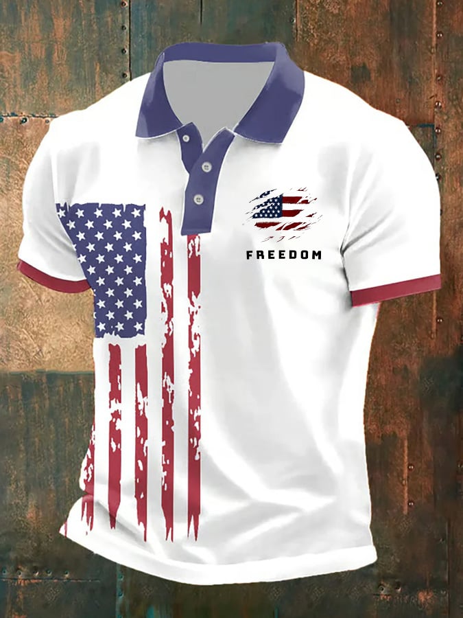 Camisa polo clásico ejecutivo Logo Button de manga corta para hombre