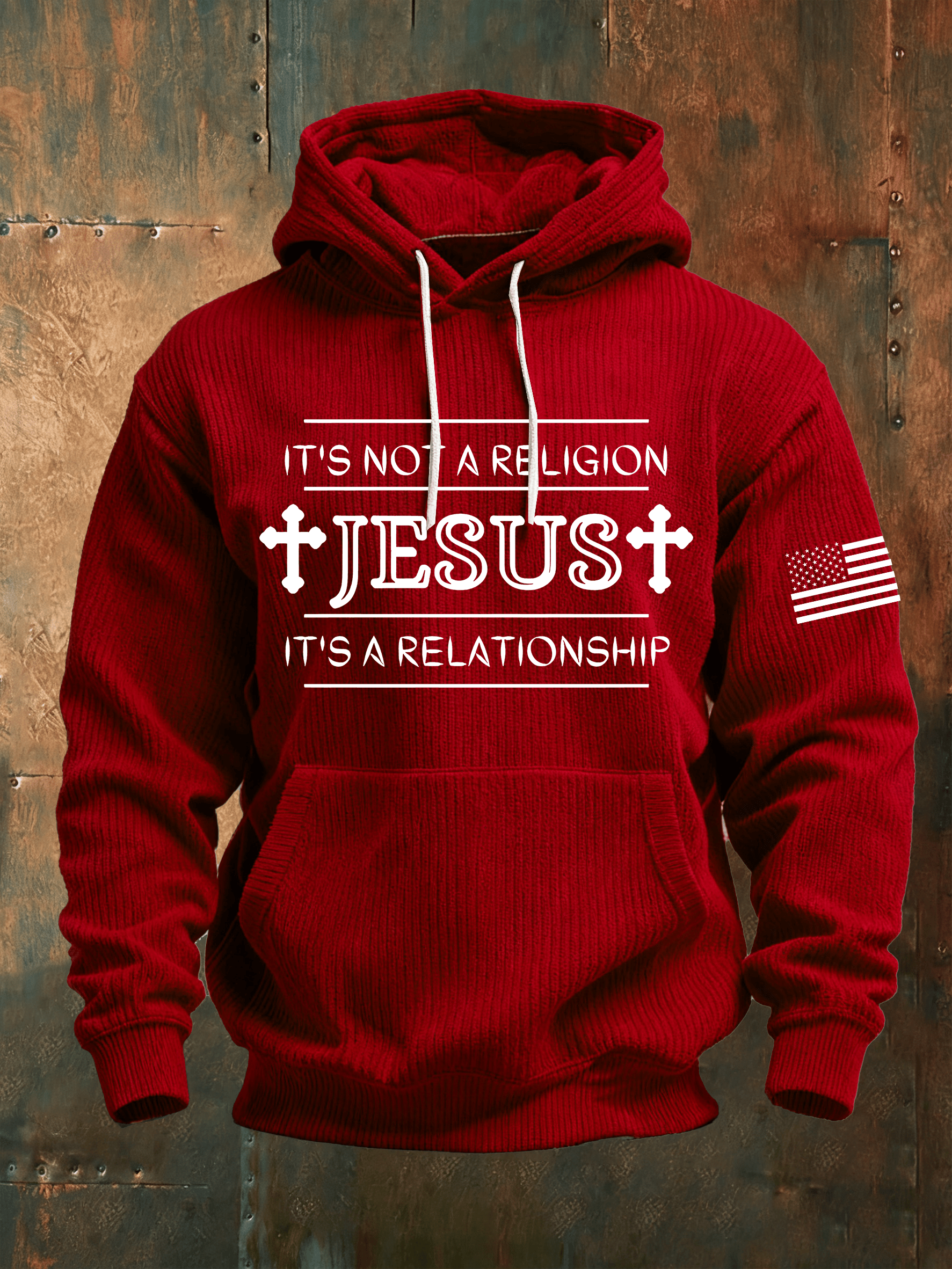 Sudadera Faith estampado tejido con gorrasucha para hombre