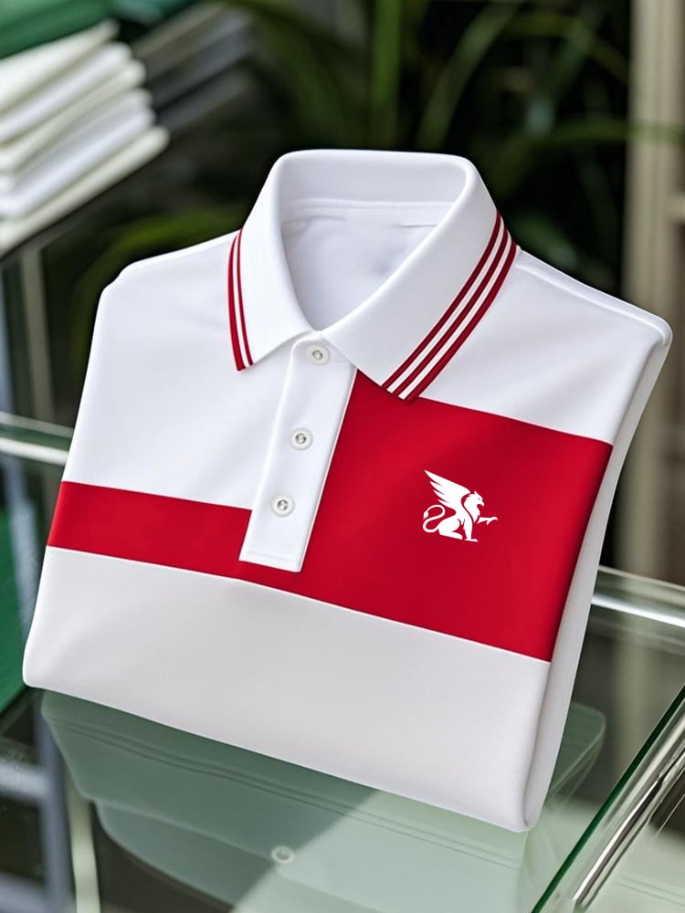 Camisa polo ejecutivo casual Button de manga corta para hombre