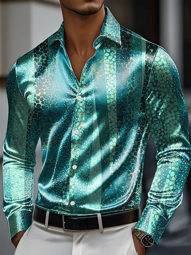 Camisa vintage de manga larga para hombre
