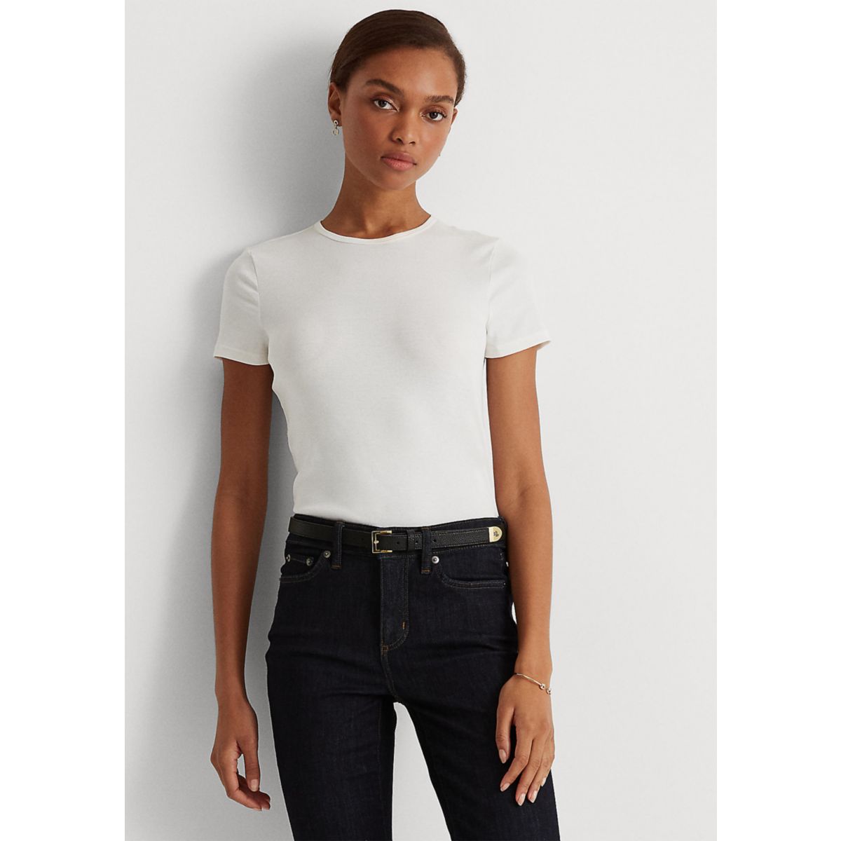Women's Crew Neck Cotton T-Shirt - 5