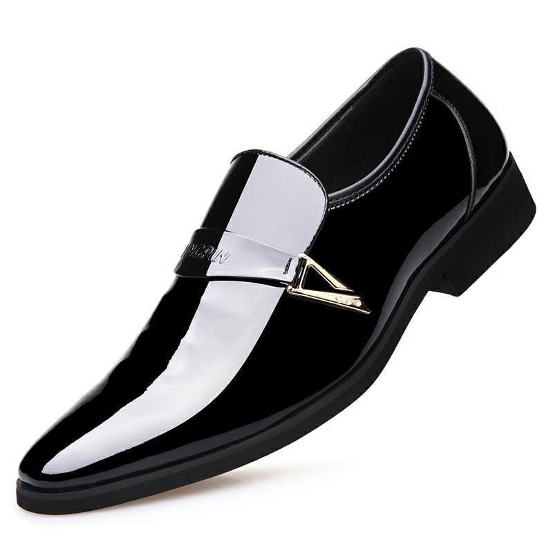 Zapatos ejecutivo casual Patent cuero Dress para hombre