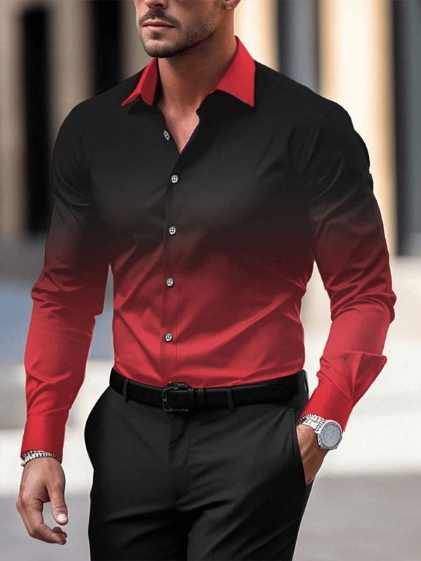 para hombre ejecutivo casual de manga larga camisa