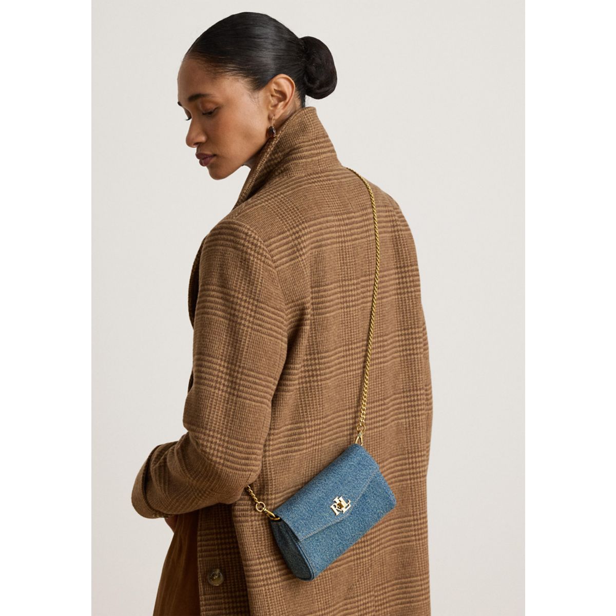 Washed Denim Tanner Crossbody Wallet - 1