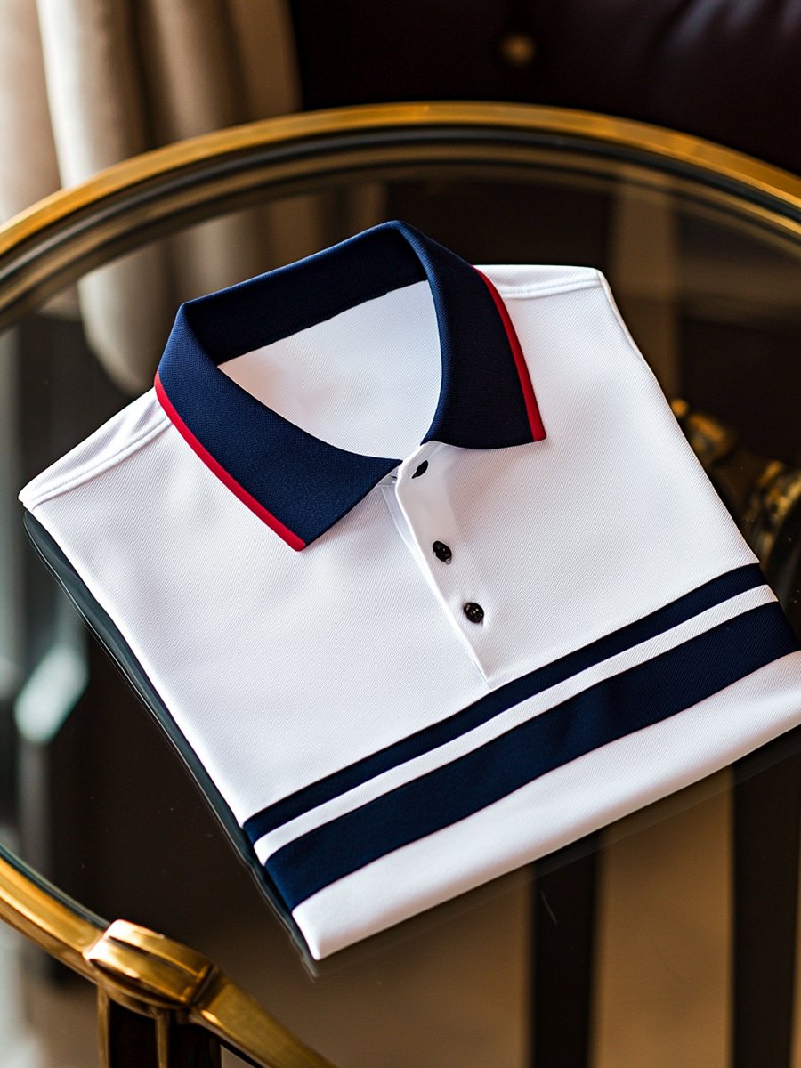 Camisa polo vintage ejecutivo de manga larga para hombre