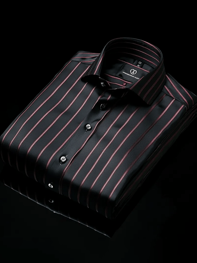 Camisa elegante Romantic a rayas de manga larga para hombre